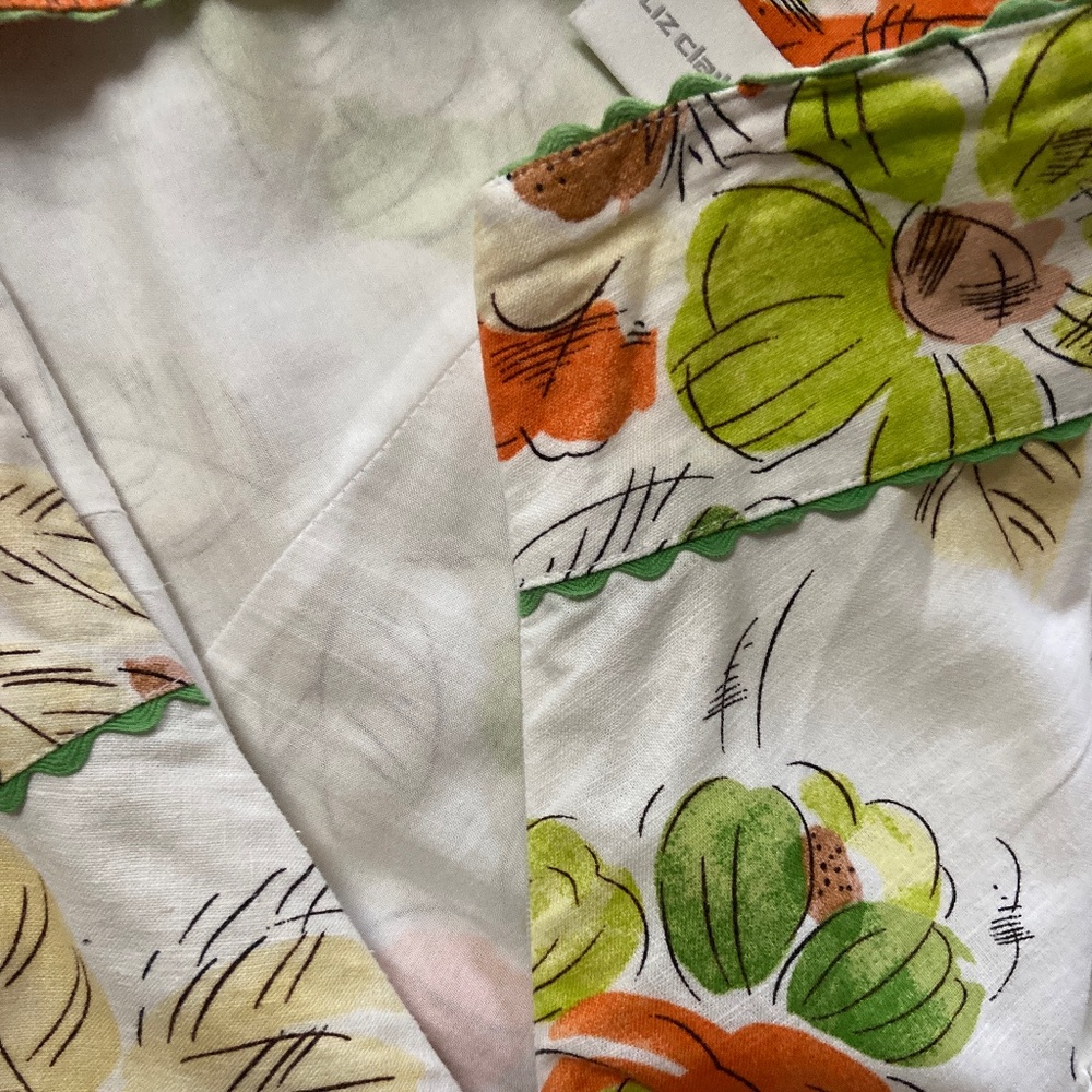 Liz Claiborne vintage linen/cotton floral skirt - Picture 4 of 7